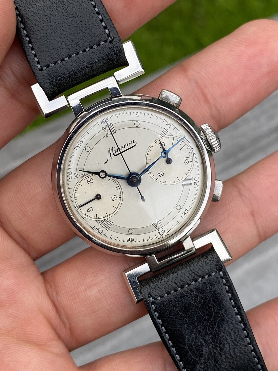 Mouvement Chronographe Monopoussoir Minerva 19/9CH - Mécanique Manuel - Occasion, Bon équilibre