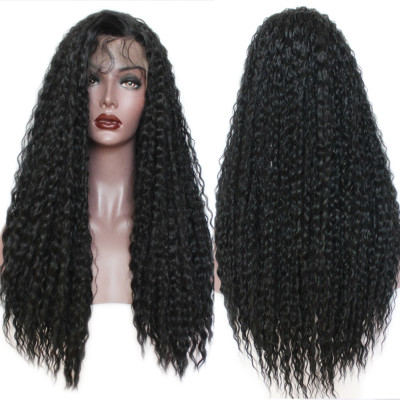 Loose Curly Long Lace Front Wig 180 Density Synthetic Hair Wigs