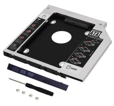 9.5mm Slim SATA Optibay HDD Caddy 2.5 SSD Hard Drive Tray DVD Bracket Adapter