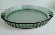 Pyrex Corning Piatto Rotondo 27 cm Crostata da Forno Vetro Verde