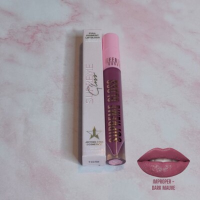 NEU UND VERPACKT Jeffree Star Cosmetics Full Size Supreme Gloss - Unsachgemäß - Dark Mauve