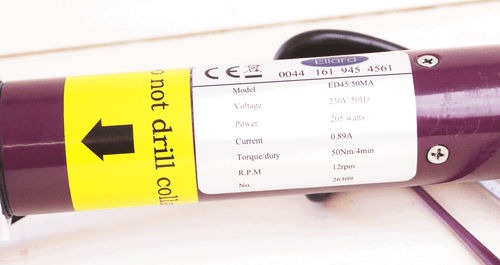 Ellard Tubular Motor for Roller Shutters ED45/50NM 50Nm with Manual Override - Picture 2 of 2