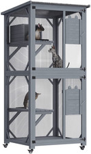 YES4PETS 173cm Pet Cat Bird Shelter Condo with Escape Door Wooden Kitten Cage Ho