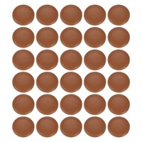 30 Stk. Pu-LederknöPfe 18Mm, Rund, Metallschaft, FüR Kleidung, Hellbraun