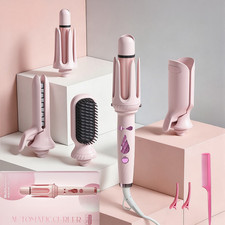 5-in-1 Hair Styler Set with Interchangeable Curling Wand Straightening Brush