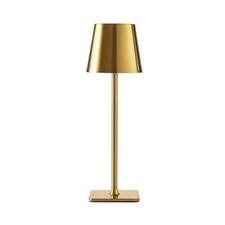 13-inch Rechargeable Gold Table Lamp with Touch Dimmer Control