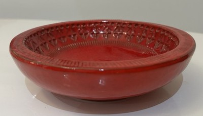 Retro Bitossi Style rote Schale - gemarkt Italien