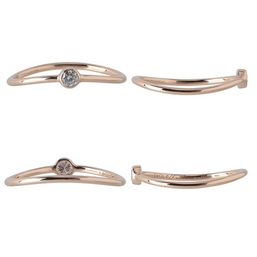 Tiffany & Co. Wave einreihiger Diamant Ring 18 Karat Roségold US5,5-5,75 poliert - Bild 5 von 6