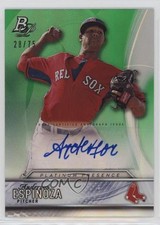 2016 Bowman Platinum Presence Green 28/75 Anderson Espinoza #PPA-AE Auto sh7