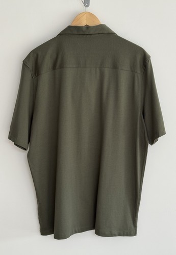 Allsaints “Hudson” Short Sleeve Shirt Ramskull Plain Green L/relaxed ***NEW*** - Picture 13 of 14