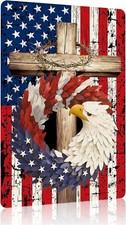 Patriotic Stars and Stripes Eagle USA Flag Tin Metal Signs Home D cor 8x12 Bedro