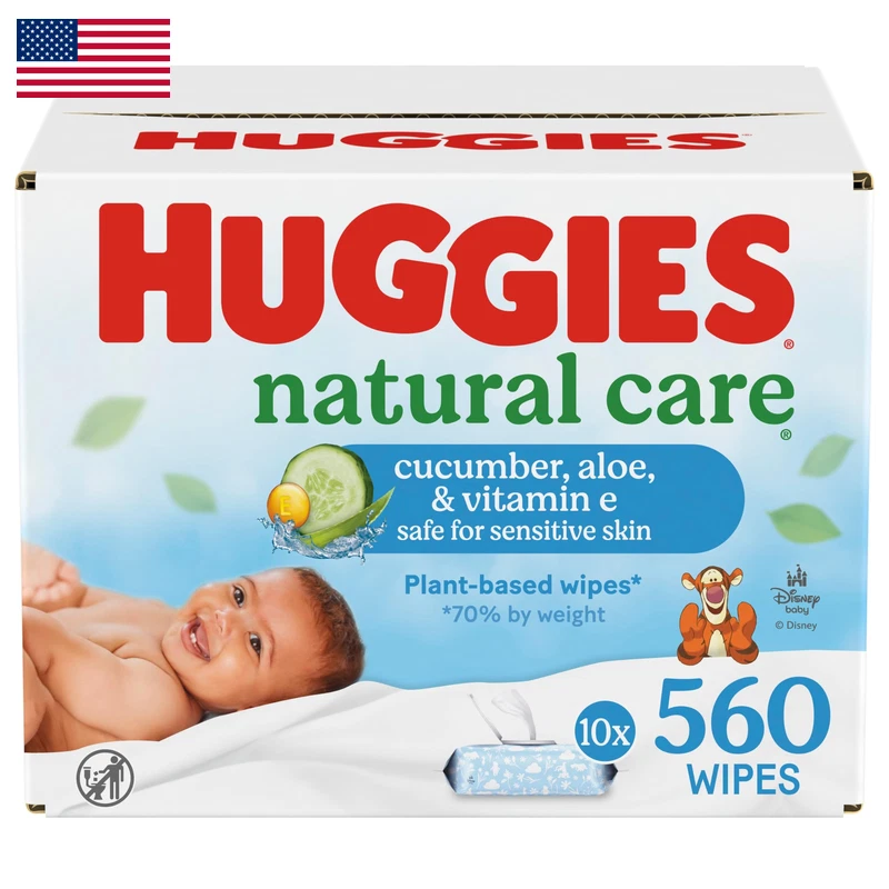 Huggies Natural Care Cucumber Aloe And Vitamin E Baby Wipes Hypoallergenic
Opens in a new window or