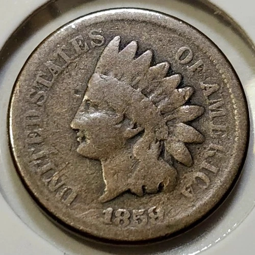 1859 CN Indian Head Cent - AG/G - 1st Year Issue