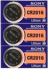 3 SONY CR2016 DL2016 CMOS Lithium 3V Watch Battery Exp 2024 Ships FREE from USA