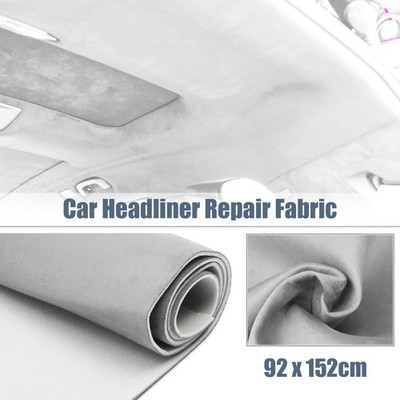 Suede Headliner Stoff 36'' Länge x 60'' Breite mit Schaumstoffrücken Grau