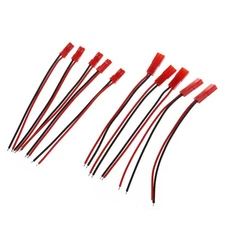 5 Pairs 22AWG 100mm Cable W 2Pin JST M F Plug for RC Battery Motor9445