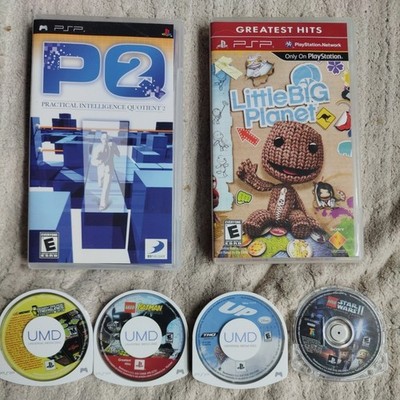 Sony PSP 6 Game, Lego Batman Starwars, up, little big planet, PQ2, midway arcade