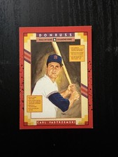 1989 Donruss #588 HOF Diamond King Carl Yastrzemski Error Card No (.) After INC