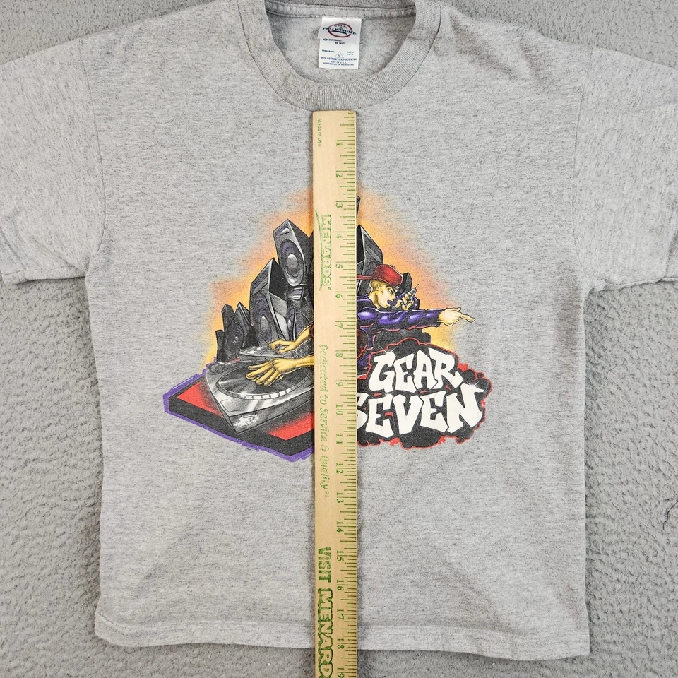 Camisa De Colección Años 90 Niños Equipo Grande 7 Grunge Patinador Cyber Punk DJ Música Monopatín Foto 4 de 4