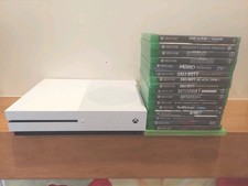 XBOX ONE S 1681 WHITE CONSOLE BUNDLE 500 GB  17 XBOX ONE GAMES TESTED NO CORDS