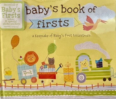 Baby's Book of Firsts : A Keepsake of Baby's First Milestones/Trains - Hardcover