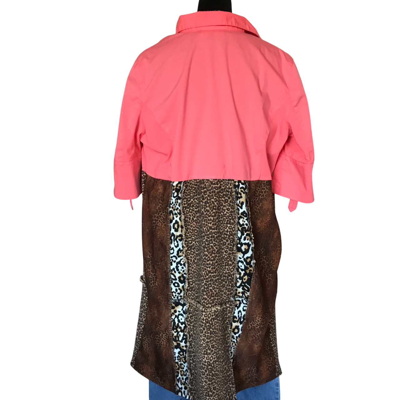 Upcycled Patchwork Duster Dress, Handmade Animal … - image 5