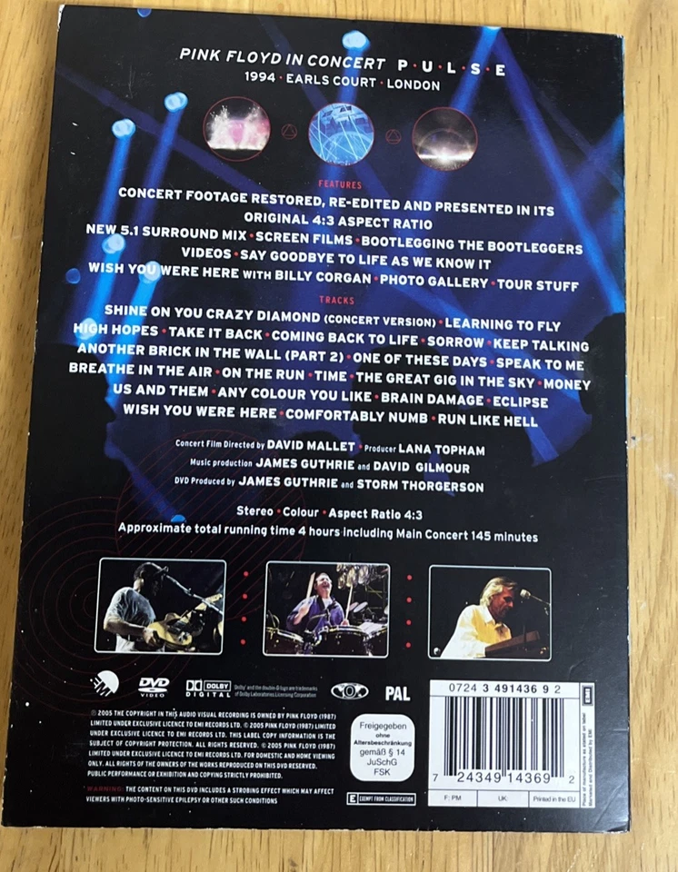PINK FLOYD - PULSE 2 x DVD in great condition. - Image 2 of 2