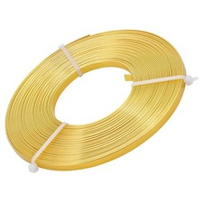 32 Feet 5mm Wide Flat Jewelry Craft Wire 18 Gauge Gold Metal Aluminum Wire fo