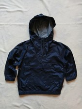 Giacca a vento blu con cappuccio, perfetta per i bambini - Chiusura con zip