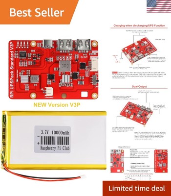 Compact Raspberry Pi 4 Battery Pack USP V3P - Power Supply & Protection Features