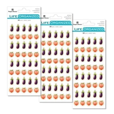 Paper House Productions Eggplant & Peaches Planner Creative Journaling Clear Sti