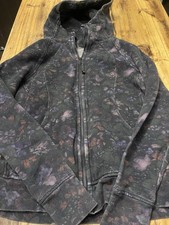 LULULEMON Hoodie Womens 12 Flora Hooded Scuba Jacket Frozen Flourish W4AP6S