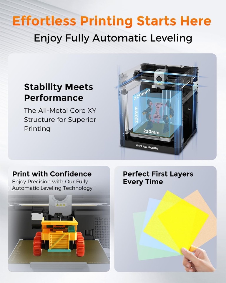 Flashforge AD5X Multi-Color Printing 3D Printer Core XY w/Max 600mm/s ...
