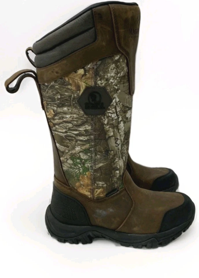 Magellan Outdoors Mens 7D Leather Camo Hunting Boots w/Snake Shield Armor  - Image 3 of 4