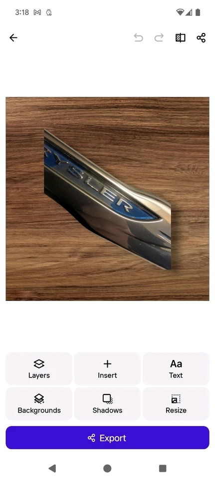 OEM 2011-2016 Chrysler Town & Country Tapa Trasera Emblema Alas Insignia Logo Foto 3 de 4