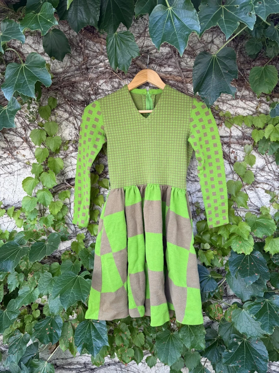 green gogo dress 1960s Green & Pink Cut Out Mini Gogo Dress Shrimpton Couture