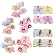 Kids Girls Underwear Breathable Briefs Soft Shorts Nightwear Dailywear Cotton