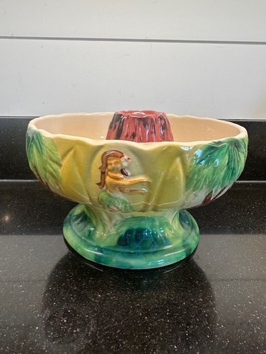 Vintage Tiki Volcano Scorpion Bowl  Hula Girl Orchids of Hawaii R-94 Japan
