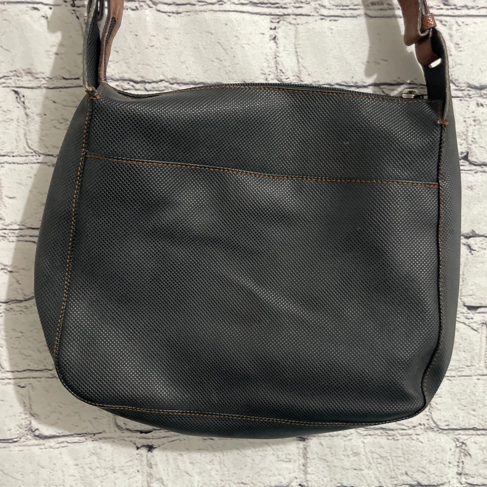 Bolso de Hombro Vintage BOTTEGA VENETA Negro Cuero PVC Marco Polo ITALIA Foto 2 de 4