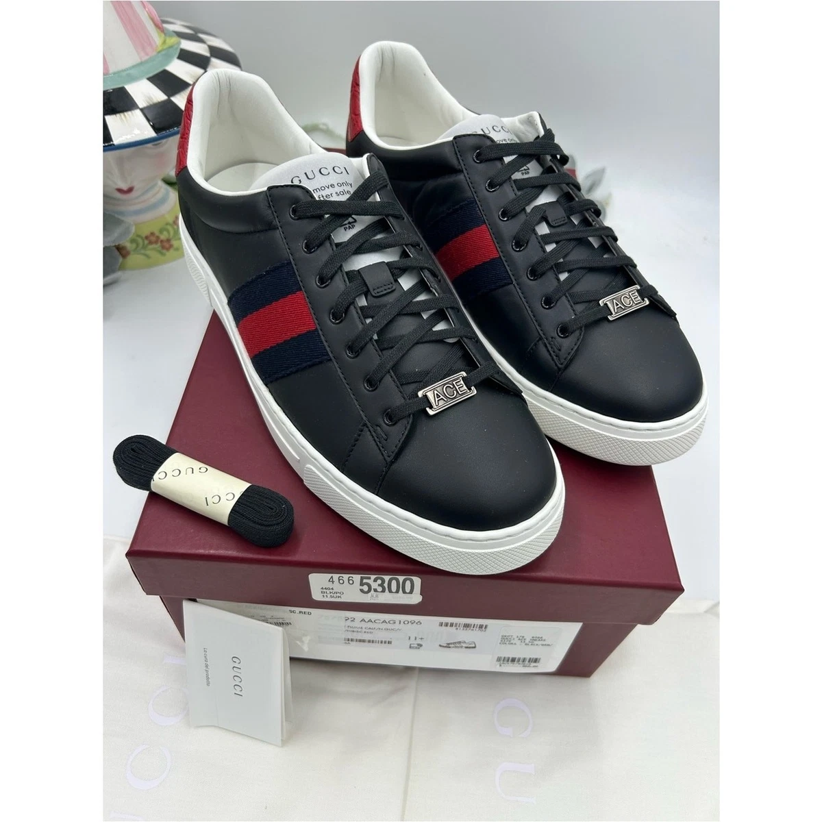 Gucci Black Striped Casual Shoes for Men for sale | eBay