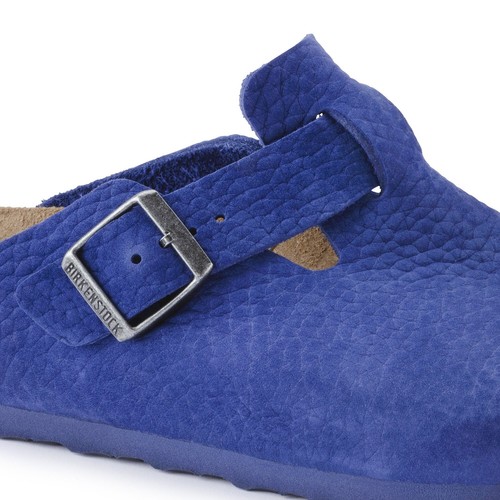 Zuecos BIRKENSTOCK BOSTON CUERO NOBUCK Azul Índigo Nuevos - Imagen 6 de 9