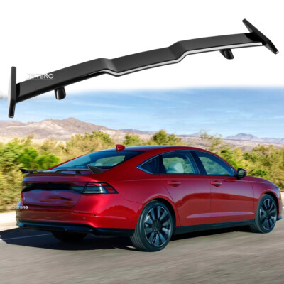 57''For Honda Accord Civic Car Rear Trunk Spoiler TRD Style Wing Lip Gloss Black 