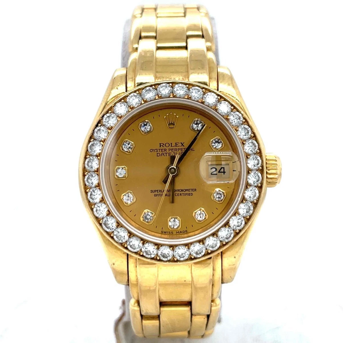 e.m.スタッズパール付きM Rolex Pearlmaster - Datejust 69298 for sale | eBay