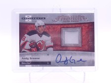 2007-08 Fleer Hot Prospects Prized Prospects Auto Patch Andy Greene