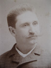 Antique 1891 Cabinet Card Photo of Victorian Man by Clines from Boston, MA. — photo 2