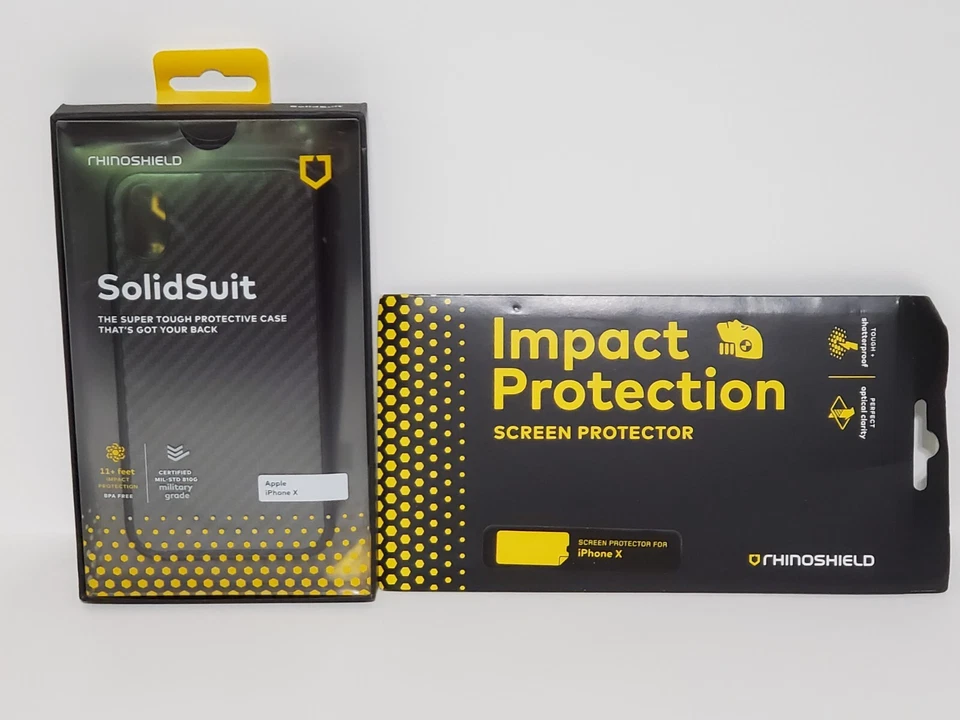 RHINOSHIELD SolidSuit Funda Protectora de Impacto Completo y Protector de Pantalla iPhone X Foto 2 de 3