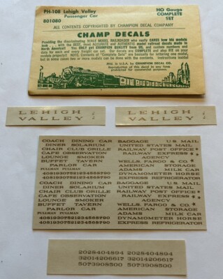 CHAMP HO DECAL-LEHIGH VALLEY/LV HVYWT PASS CAR-ROMAN LETT-BRONZE GOLD #PH-108