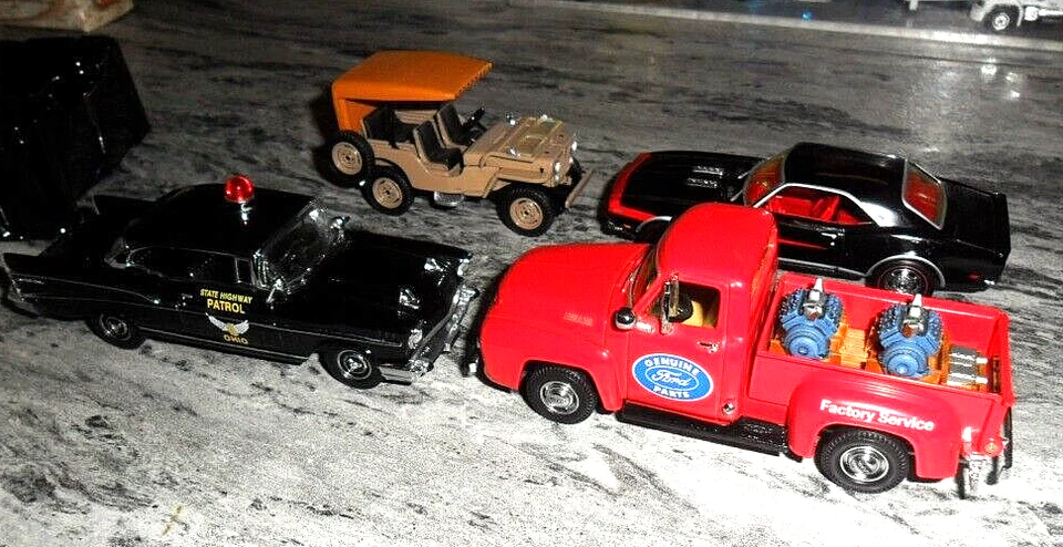 4 LOT Matchbox 1/43 +CERTS BOX '57 HIGHWAY PATROL '45 JEEP '68 CAMARO FORD TRUCK - Image 4 of 4