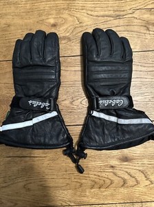 Cabela's Gore-Tex MotorSports Black Leather Gloves Size L