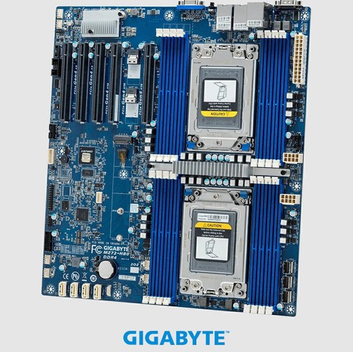1X Gigabyte MZ72-HB0 Motherbaord Rev3.0 +2X AMD EPYC Milan 7T83 CPU 128 Cores - Afbeelding 5 van 8
